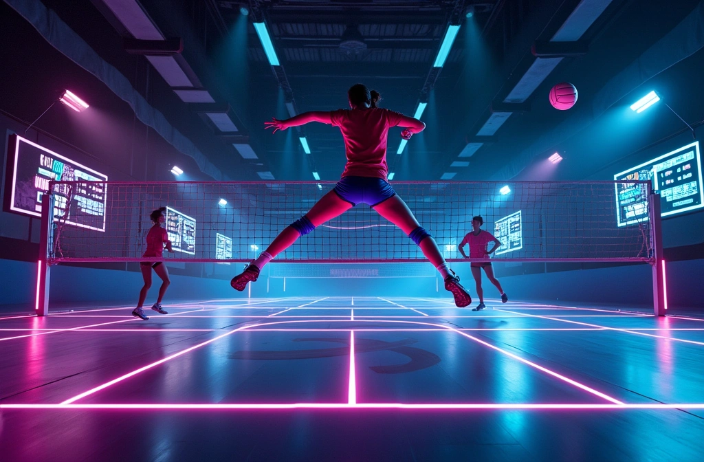 laser book volleyball